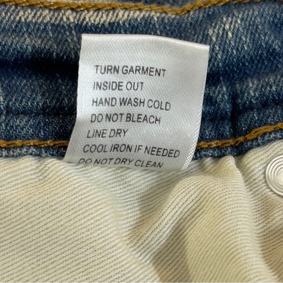 PREME Eldredge Rhinestone Stripe Denim 36x33 Light Wash Distressed Moto Jeans - Picture 14 of 16